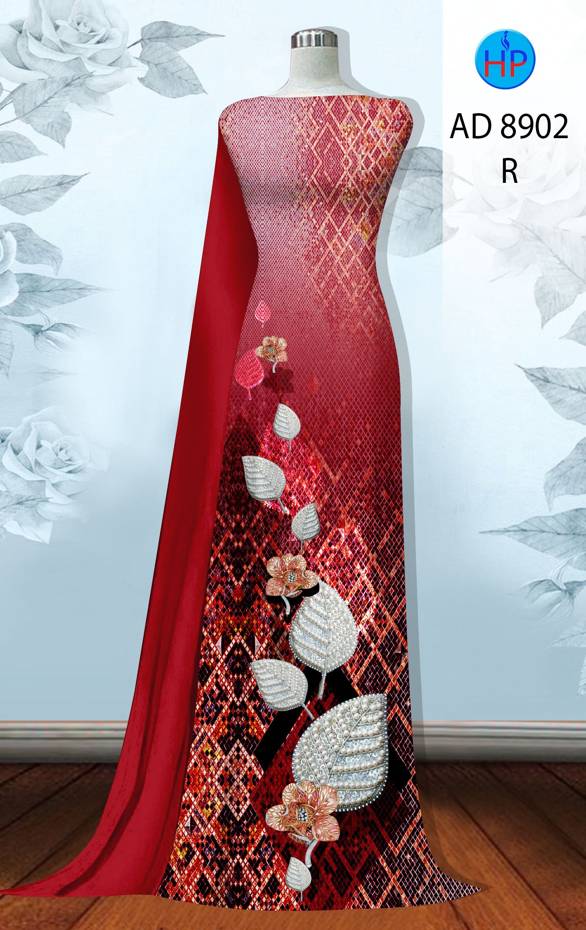 Vải Áo Dài Hoa In 3D Thiết Kế 2021 AD 8902 52 Vải Áo Dài Hoa In 3D Thiết Kế 2021 AD 8902