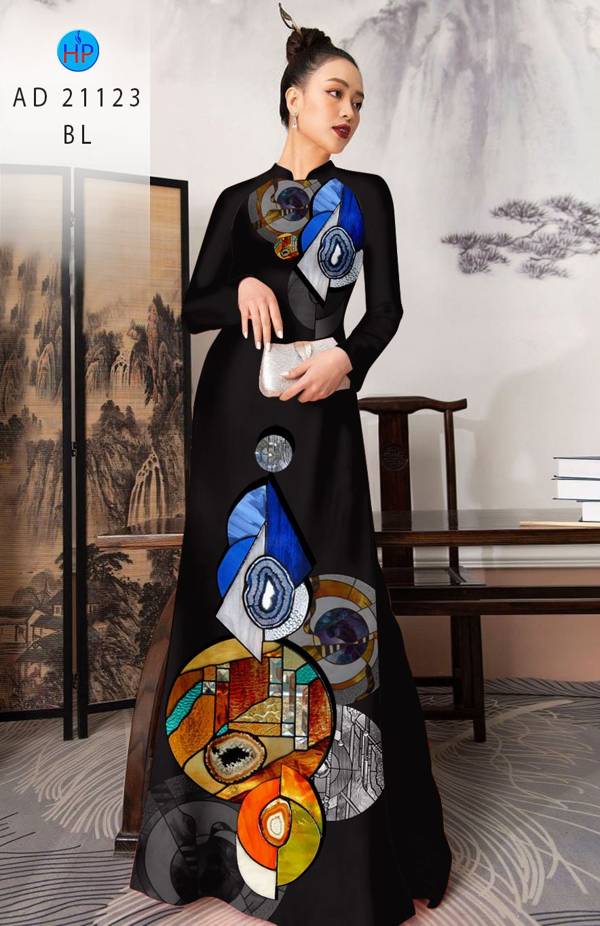 Vải Áo Dài Hoa Văn Thiết Kế 2021 AD 21123