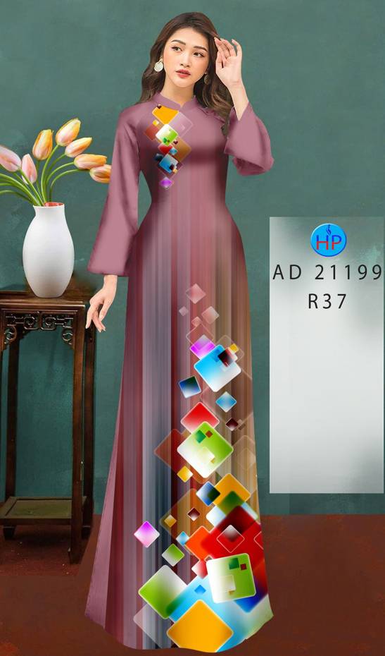 Vải Áo Dài Hoa Văn Độc Đáo AD 21199