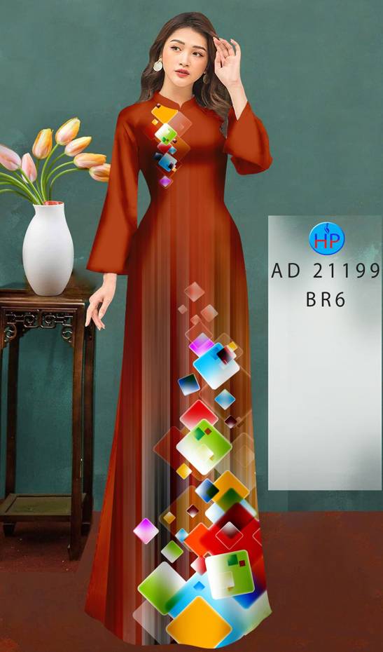 Vải Áo Dài Hoa Văn Độc Đáo AD 21199