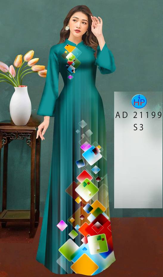 Vải Áo Dài Hoa Văn Độc Đáo AD 21199