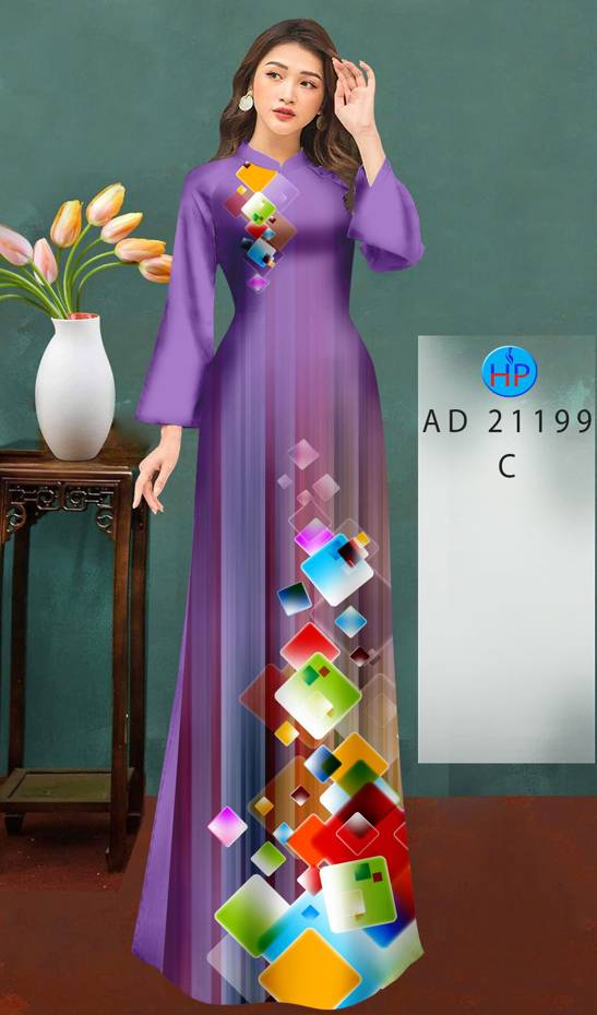 Vải Áo Dài Hoa Văn Độc Đáo AD 21199