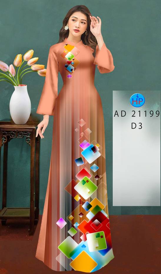 Vải Áo Dài Hoa Văn Độc Đáo AD 21199