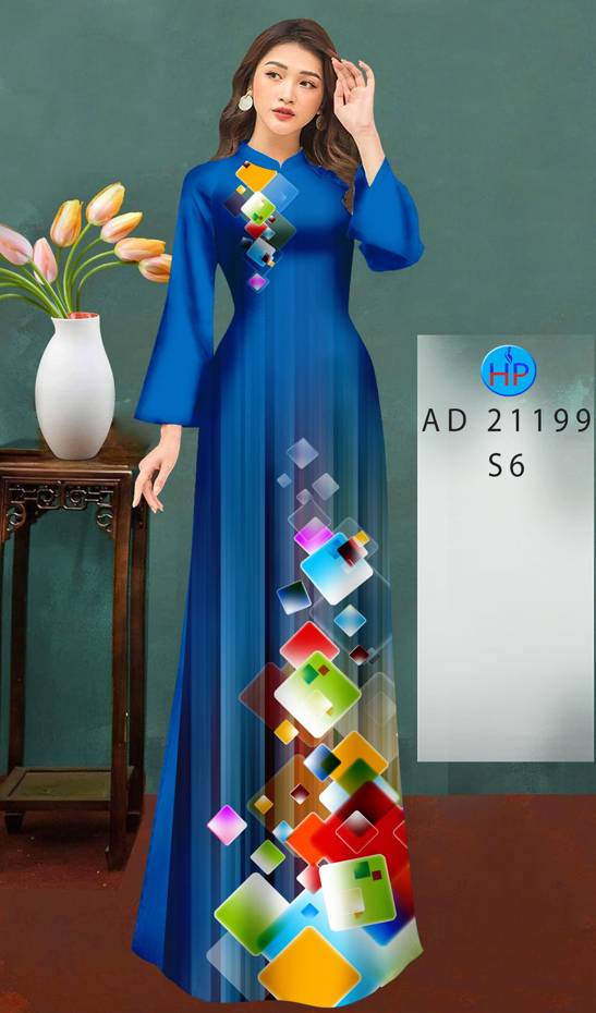 Vải Áo Dài Hoa Văn Độc Đáo AD 21199