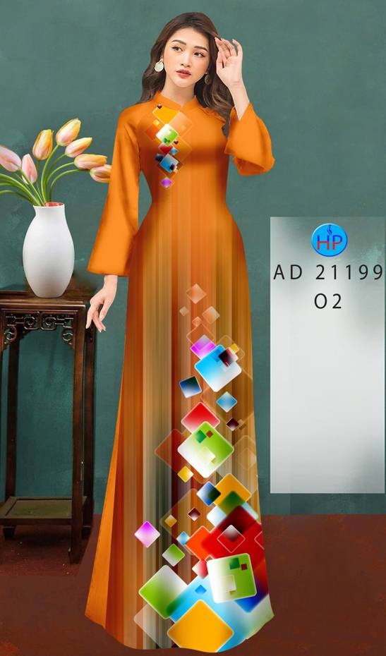 Vải Áo Dài Hoa Văn Độc Đáo AD 21199