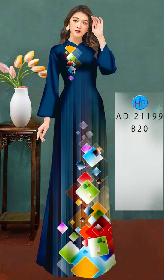 Vải Áo Dài Hoa Văn Độc Đáo AD 21199