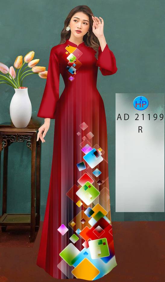 Vải Áo Dài Hoa Văn Độc Đáo AD 21199