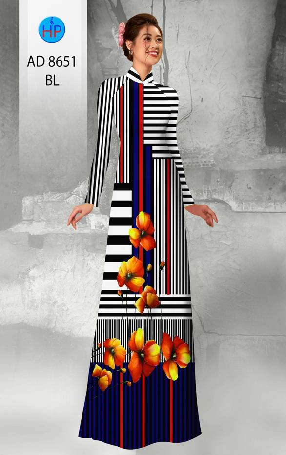 Vải Áo Dài Hoa Văn Độc Đáo AD 8651