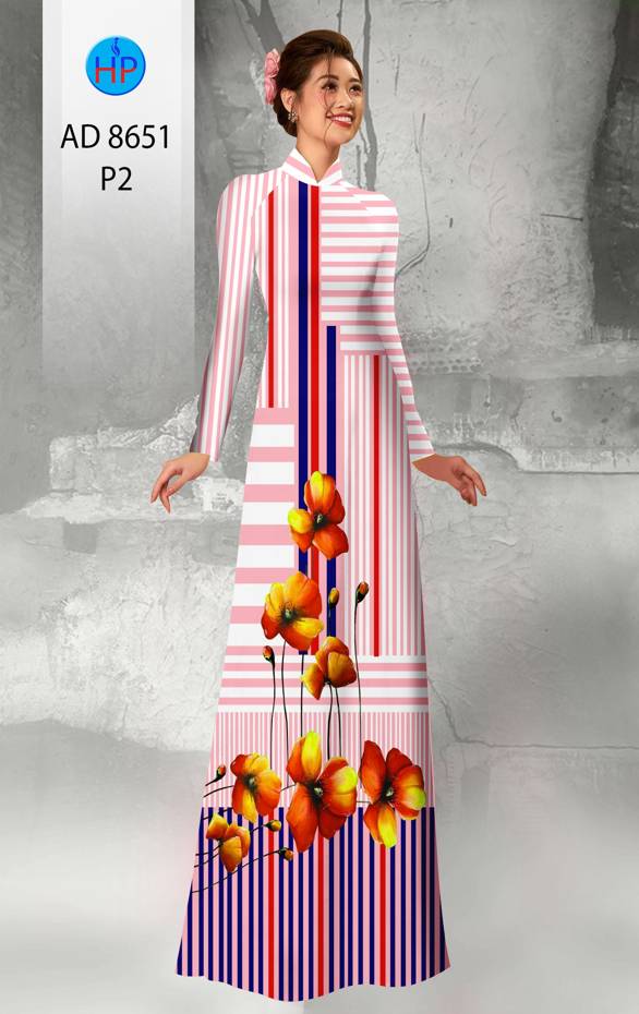 Vải Áo Dài Hoa Văn Độc Đáo AD 8651