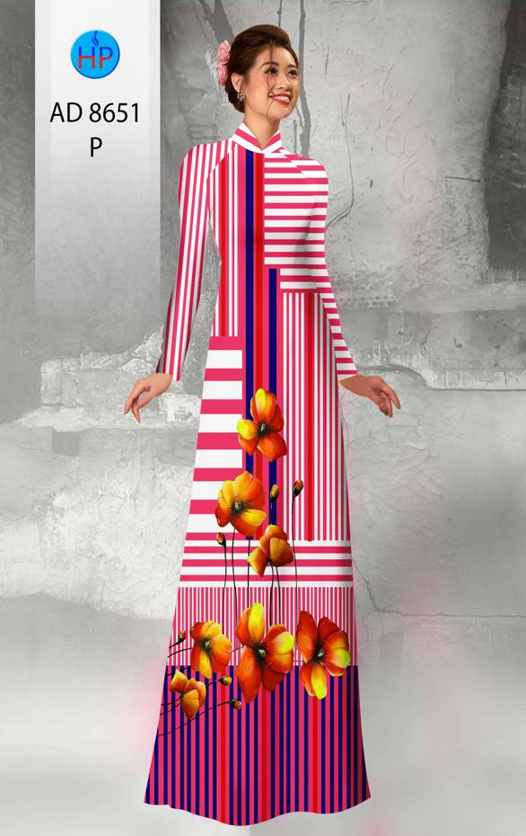 Vải Áo Dài Hoa Văn Độc Đáo AD 8651