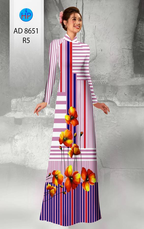 Vải Áo Dài Hoa Văn Độc Đáo AD 8651