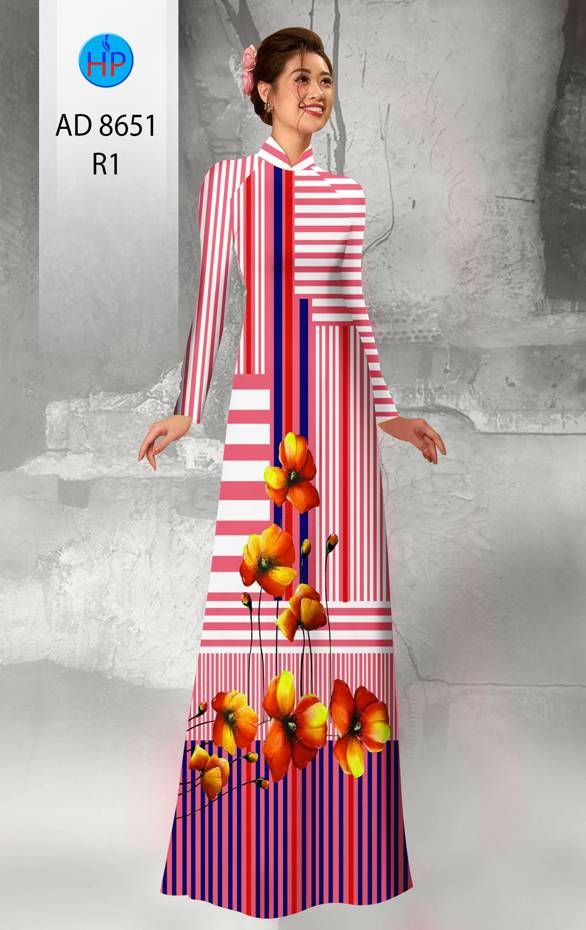 Vải Áo Dài Hoa Văn Độc Đáo AD 8651