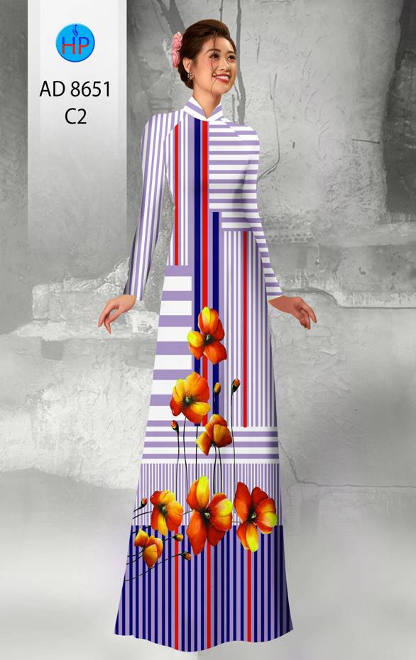 Vải Áo Dài Hoa Văn Độc Đáo AD 8651