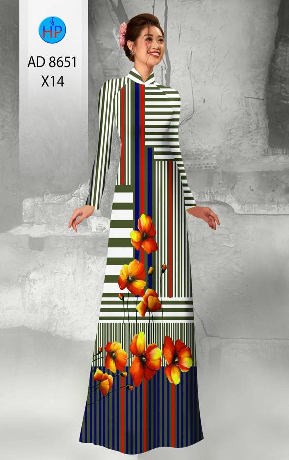 Vải Áo Dài Hoa Văn Độc Đáo AD 8651