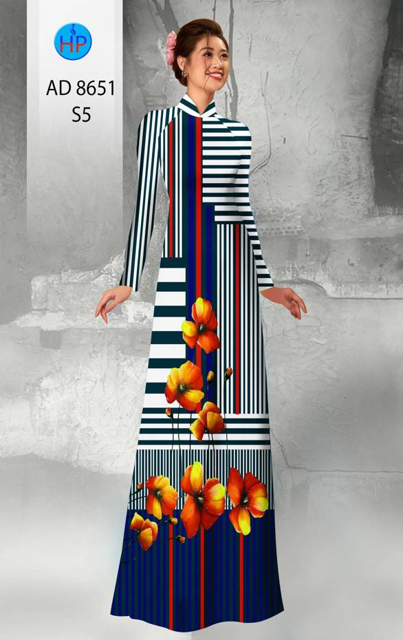 Vải Áo Dài Hoa Văn Độc Đáo AD 8651