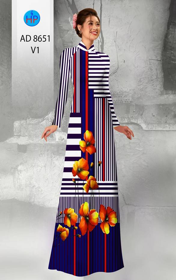 Vải Áo Dài Hoa Văn Độc Đáo AD 8651