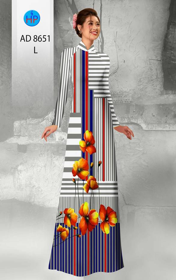 Vải Áo Dài Hoa Văn Độc Đáo AD 8651