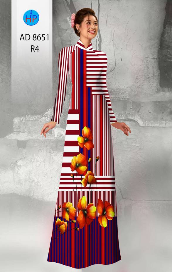 Vải Áo Dài Hoa Văn Độc Đáo AD 8651