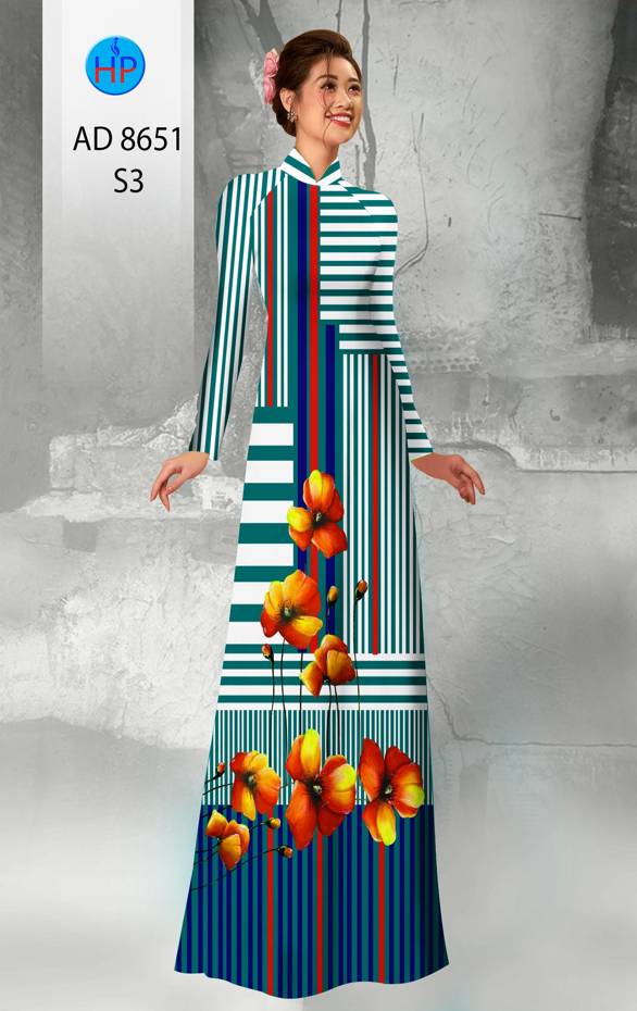 Vải Áo Dài Hoa Văn Độc Đáo AD 8651