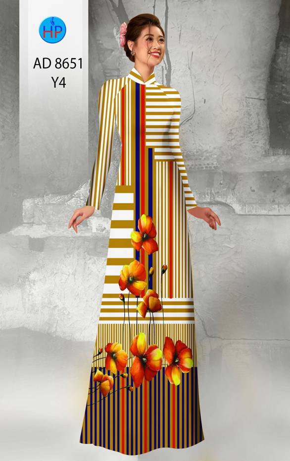 Vải Áo Dài Hoa Văn Độc Đáo AD 8651