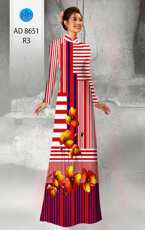 Vải Áo Dài Hoa Văn Độc Đáo AD 8651