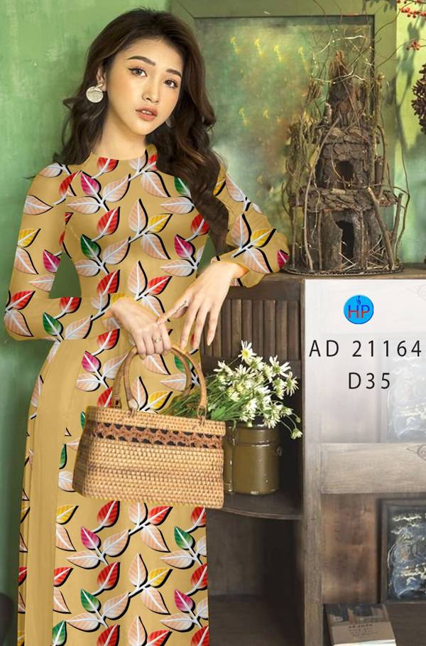 Vải Áo Dài In Hình Lá Thiết Kế 2021 AD 21164 37 Vải Áo Dài In Hình Lá Thiết Kế 2021 AD 21164