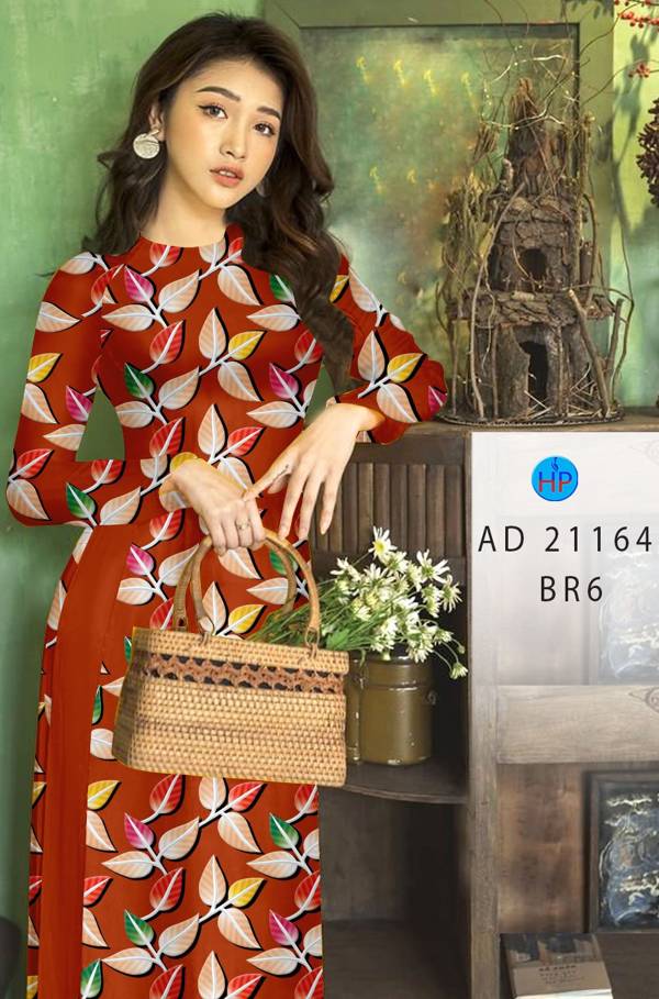 Vải Áo Dài In Hình Lá Thiết Kế 2021 AD 21164 38 Vải Áo Dài In Hình Lá Thiết Kế 2021 AD 21164