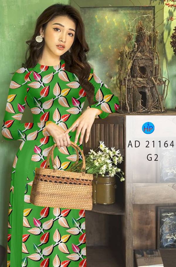 Vải Áo Dài In Hình Lá Thiết Kế 2021 AD 21164 48 Vải Áo Dài In Hình Lá Thiết Kế 2021 AD 21164