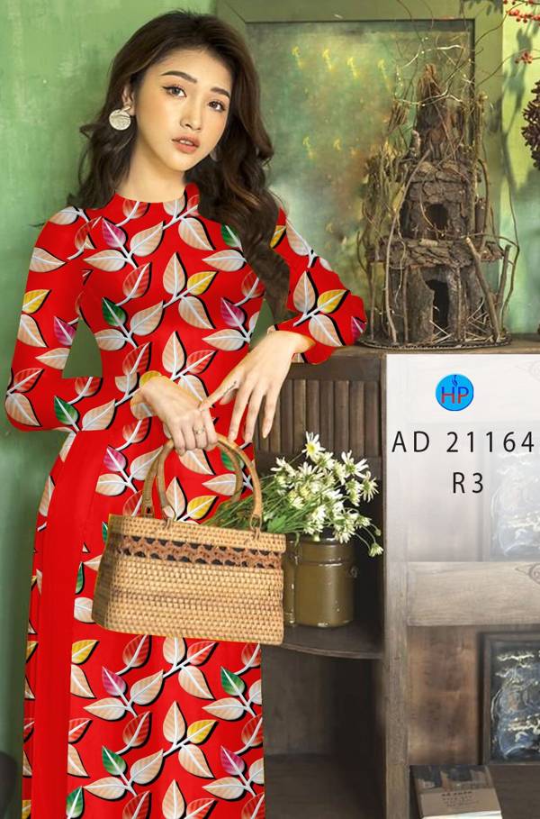 Vải Áo Dài In Hình Lá Thiết Kế 2021 AD 21164 49 Vải Áo Dài In Hình Lá Thiết Kế 2021 AD 21164