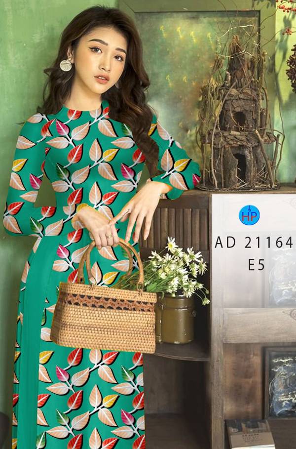 Vải Áo Dài In Hình Lá Thiết Kế 2021 AD 21164 52 Vải Áo Dài In Hình Lá Thiết Kế 2021 AD 21164