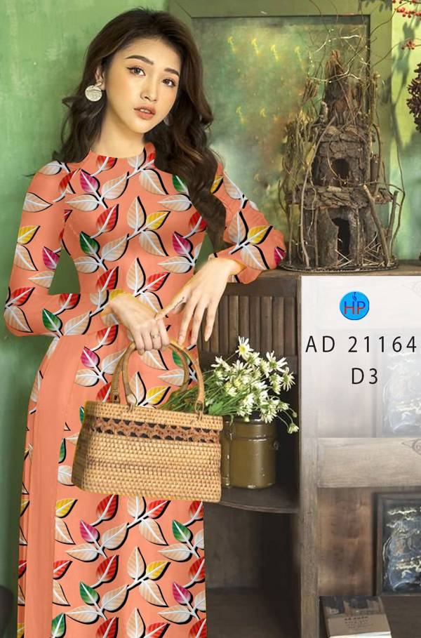 Vải Áo Dài In Hình Lá Thiết Kế 2021 AD 21164 51 Vải Áo Dài In Hình Lá Thiết Kế 2021 AD 21164