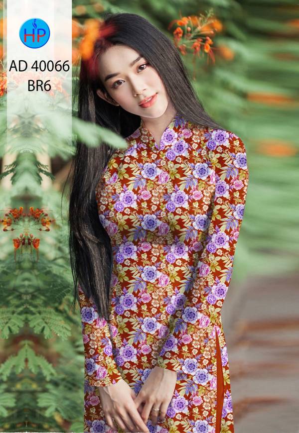 Vải Áo Dài Hoa Đều Mới Ra AD 40066