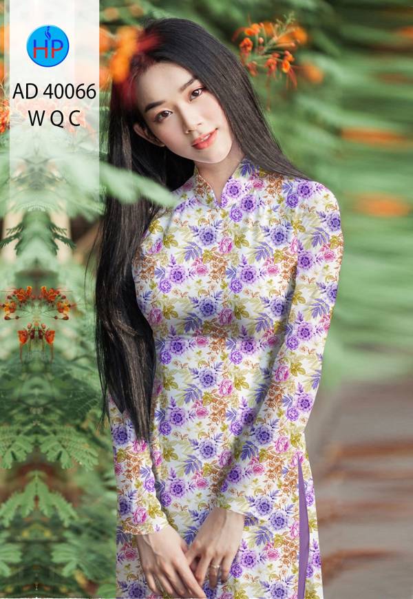 Vải Áo Dài Hoa Đều Mới Ra AD 40066