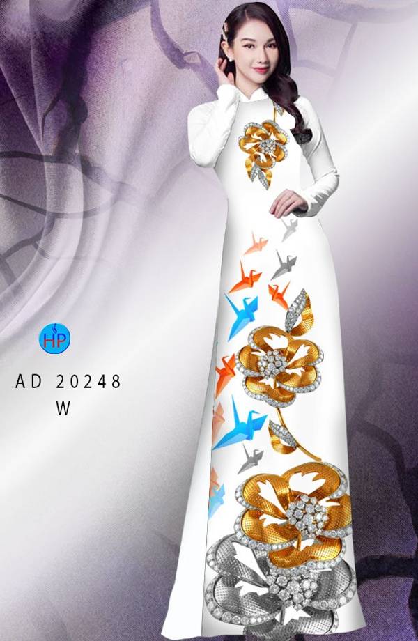 Vải Áo Dài Hoa In 3D Mới Ra AD 20248 48 Vải Áo Dài Hoa In 3D Mới Ra AD 20248