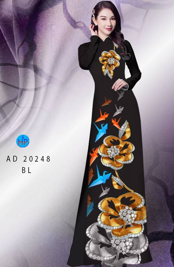 Vải Áo Dài Hoa In 3D Mới Ra AD 20248 47 Vải Áo Dài Hoa In 3D Mới Ra AD 20248
