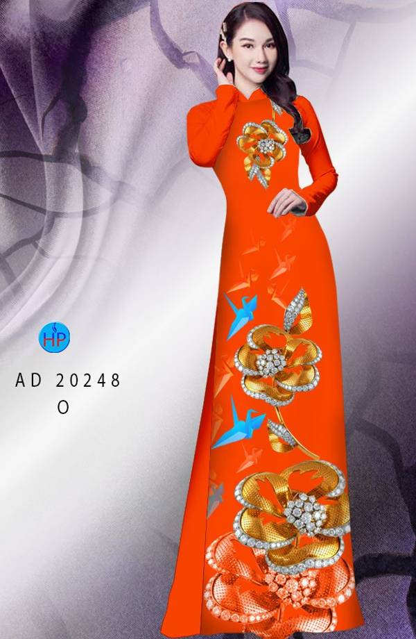 Vải Áo Dài Hoa In 3D Mới Ra AD 20248 50 Vải Áo Dài Hoa In 3D Mới Ra AD 20248