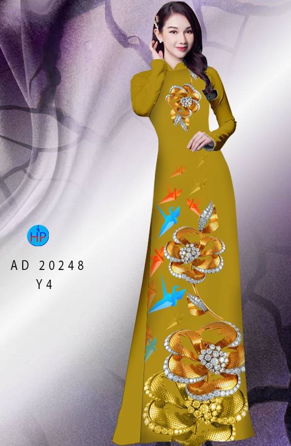 Vải Áo Dài Hoa In 3D Mới Ra AD 20248 49 Vải Áo Dài Hoa In 3D Mới Ra AD 20248