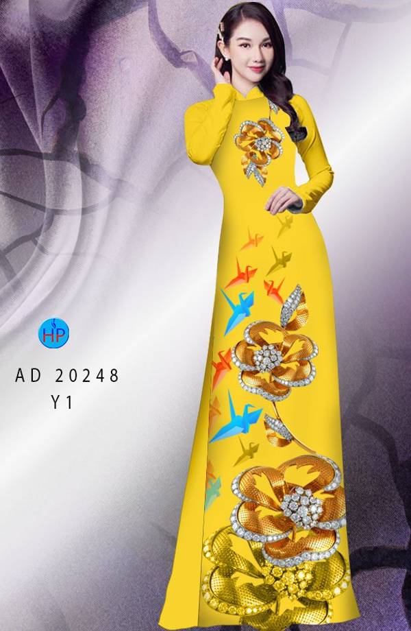 Vải Áo Dài Hoa In 3D Mới Ra AD 20248 52 Vải Áo Dài Hoa In 3D Mới Ra AD 20248