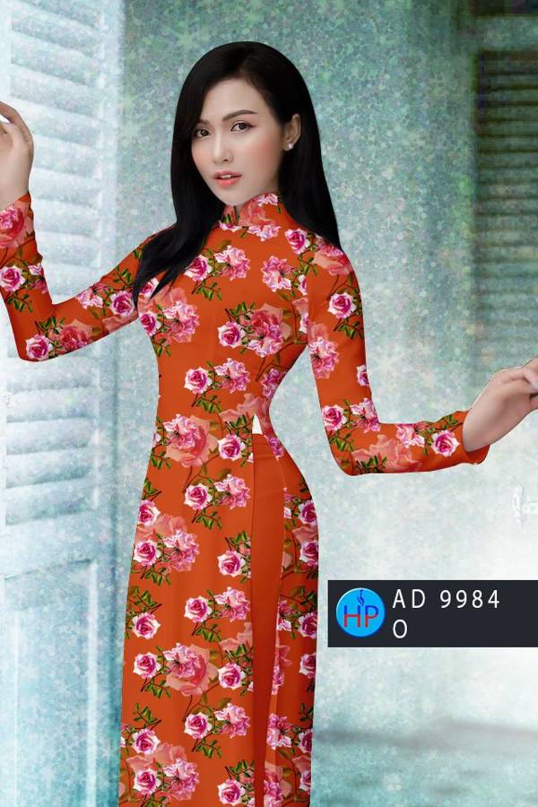Vải Áo Dài Hoa Hồng Đều Mới Ra AD 9984 41 Vải Áo Dài Hoa Hồng Đều Mới Ra AD 9984