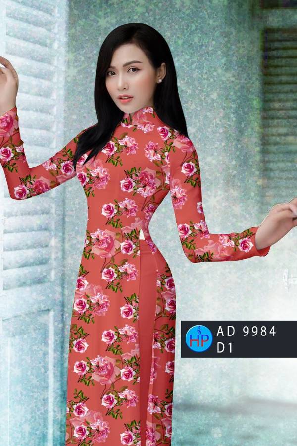 Vải Áo Dài Hoa Hồng Đều Mới Ra AD 9984 43 Vải Áo Dài Hoa Hồng Đều Mới Ra AD 9984