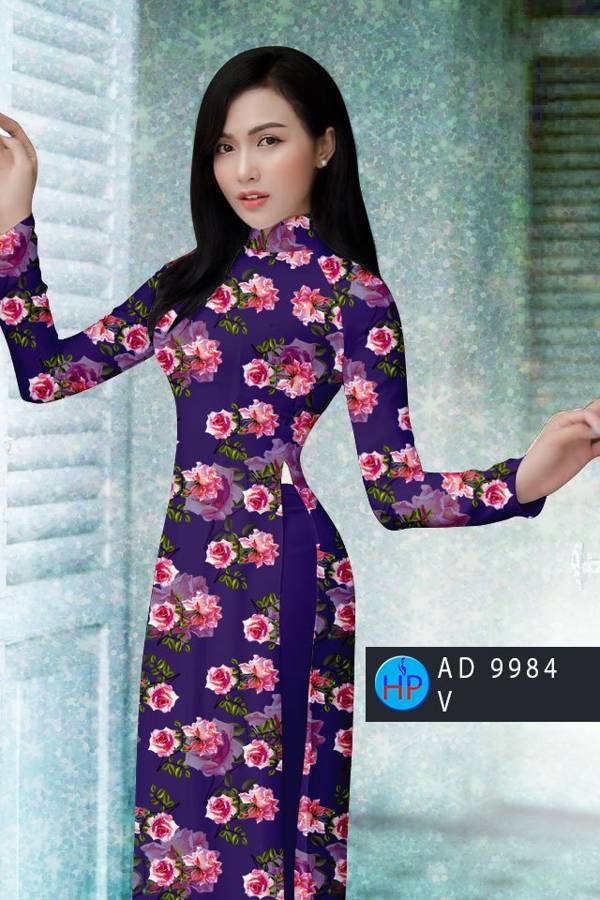 Vải Áo Dài Hoa Hồng Đều Mới Ra AD 9984 49 Vải Áo Dài Hoa Hồng Đều Mới Ra AD 9984