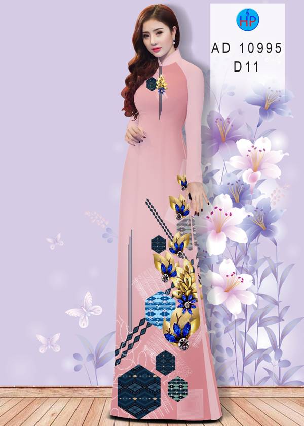 Vải Áo Dài Hoa In 3D Thiết Kế 2021 AD 10995 38 Vải Áo Dài Hoa In 3D Thiết Kế 2021 AD 10995