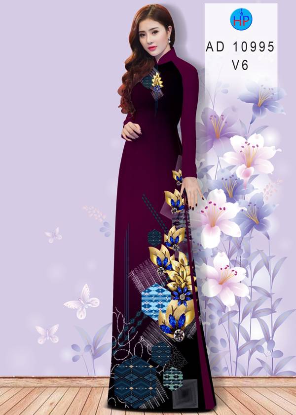 Vải Áo Dài Hoa In 3D Thiết Kế 2021 AD 10995 47 Vải Áo Dài Hoa In 3D Thiết Kế 2021 AD 10995