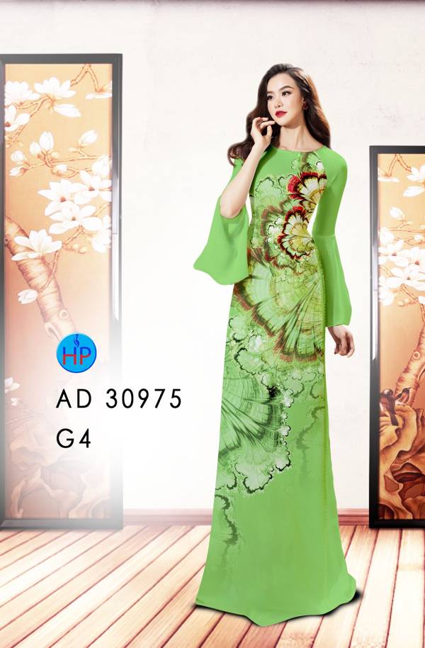 Vải Áo Dài Hoa In 3D Kiểu Mới AD 30975 44 Vải Áo Dài Hoa In 3D Kiểu Mới AD 30975