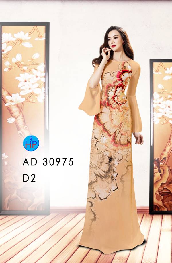 Vải Áo Dài Hoa In 3D Kiểu Mới AD 30975 45 Vải Áo Dài Hoa In 3D Kiểu Mới AD 30975