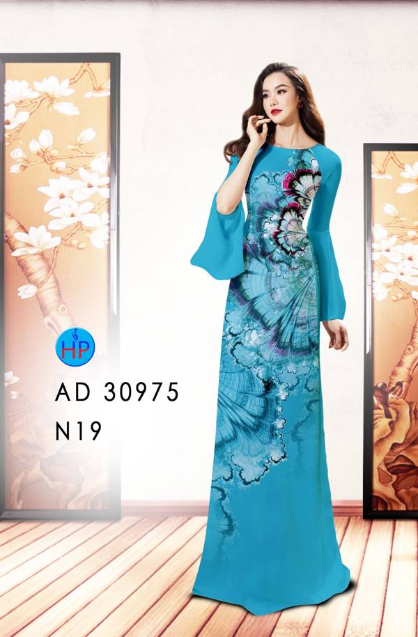 Vải Áo Dài Hoa In 3D Kiểu Mới AD 30975 46 Vải Áo Dài Hoa In 3D Kiểu Mới AD 30975
