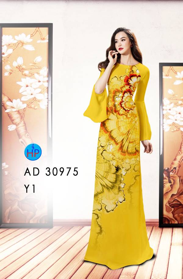 Vải Áo Dài Hoa In 3D Kiểu Mới AD 30975 49 Vải Áo Dài Hoa In 3D Kiểu Mới AD 30975