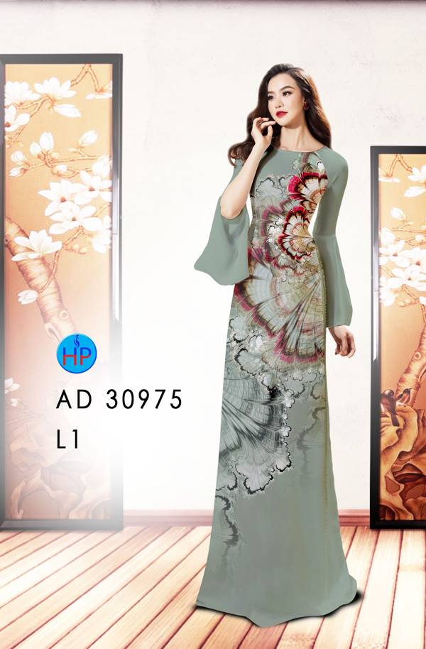 Vải Áo Dài Hoa In 3D Kiểu Mới AD 30975 47 Vải Áo Dài Hoa In 3D Kiểu Mới AD 30975