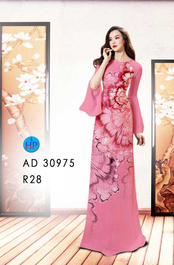 Vải Áo Dài Hoa In 3D Kiểu Mới AD 30975 48 Vải Áo Dài Hoa In 3D Kiểu Mới AD 30975