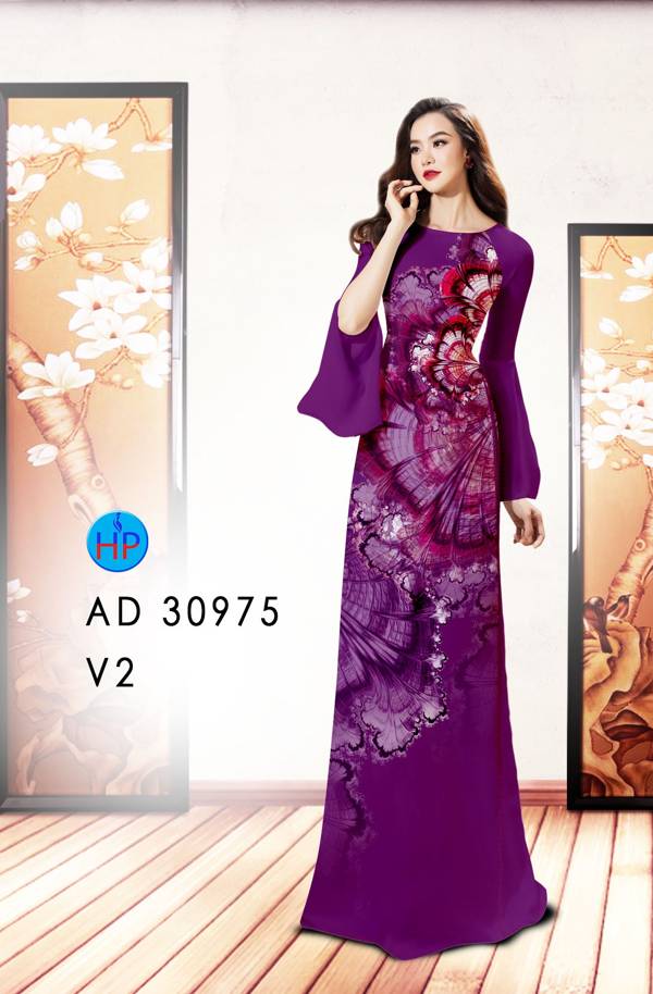 Vải Áo Dài Hoa In 3D Kiểu Mới AD 30975 52 Vải Áo Dài Hoa In 3D Kiểu Mới AD 30975